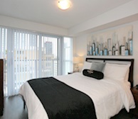 Master Bedroom Fully Furnished Apartment Suite - Midtown Toronto
