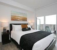 Master Bedroom Queen Mattress Fully Furnished Apartment Suite Midtown Toronto