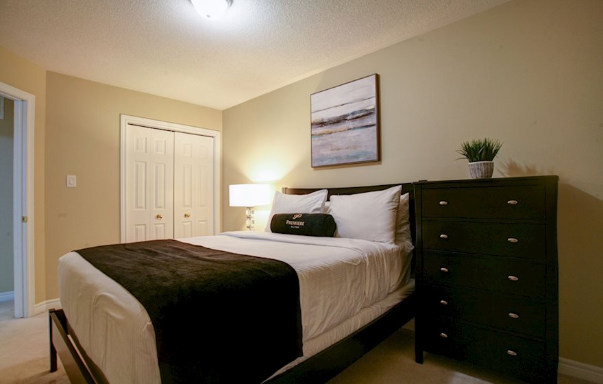 Second Bedroom Queen Mattress Fully Furnished Apartment Suite Oakville