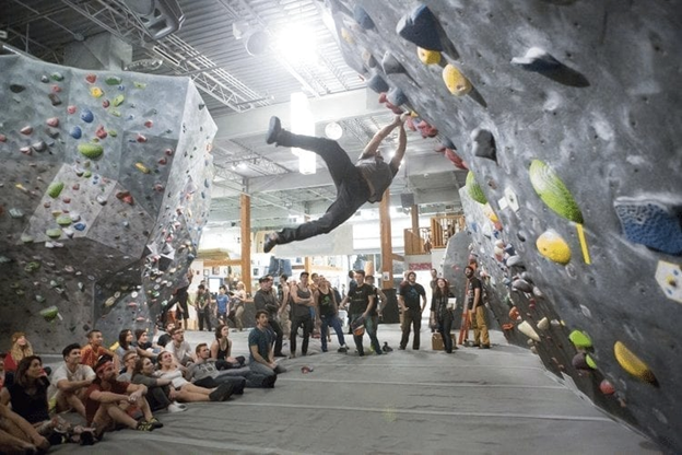 Person in action on Indoor climbing