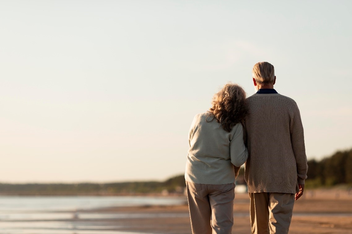 Senior couple on the beach