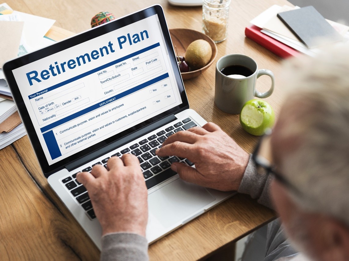 Senior creating a retirement plan