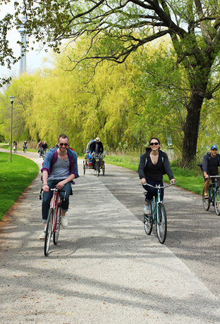 Springtime biking at Toronto Islands