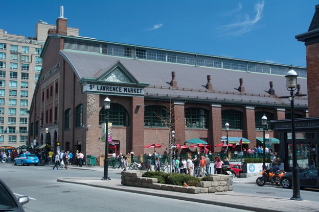 Side view of St. Lawrence Market