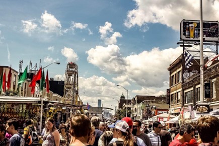 Crowd at Taste of the Danforth festival