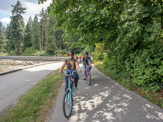 Summertime biking at Stanley Park