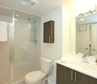 Bathroom Walk In Shower Fully Furnished Apartment Suite Richmond Hill / Markham