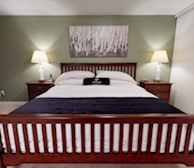 Principal Bedroom Queen Mattress Fully Furnished Apartment Suite Ottawa