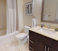 Bathroom Soaker Tub Fully Furnished Apartment Suite Mississauga
