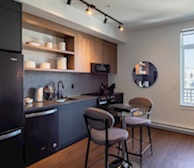 Ironworks 406 furnished kitchen