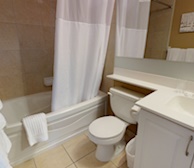 Master Bathroom Soaker Tub Fully Furnished Apartment Suite Mississauga