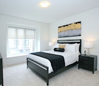 Master Bedroom Queen Mattress Fully Furnished Apartment Suite Maple