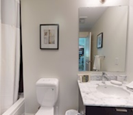 Bathroom Soaker Tub Fully Furnished Apartment Suite North York