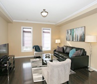 Living Room Free WiFi Fully Furnished Townhouse Suite Markham