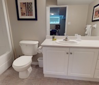 Basement Bathroom Soaker Tub Fully Furnished Apartment Suite Kanata