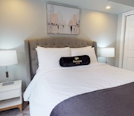 Master Bedroom Queen Mattress Fully Furnished Apartment Suite Burlington