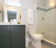 Master Bathroom Walk in Shower Fully Furnished Apartment Suite Woodbridge Vaughan 610