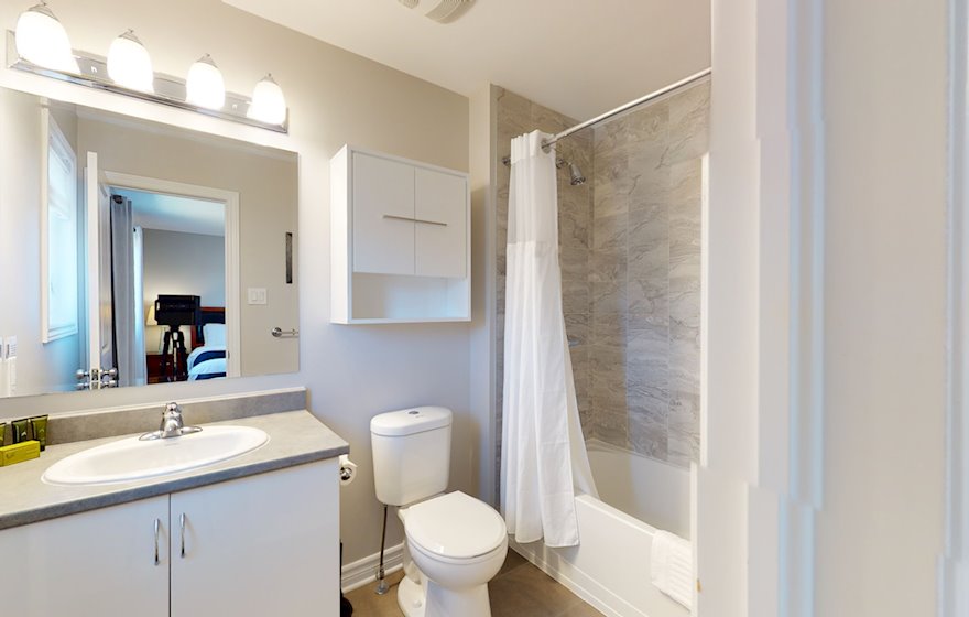 Ensuite Bathroom Soaker Tub Fully Furnished Apartment Suite Barrhaven