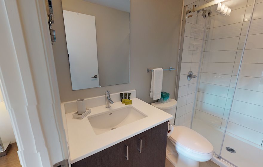 316 Principal Bathroom Walk In Shower Fully Furnished Apartment Suite Ottawa