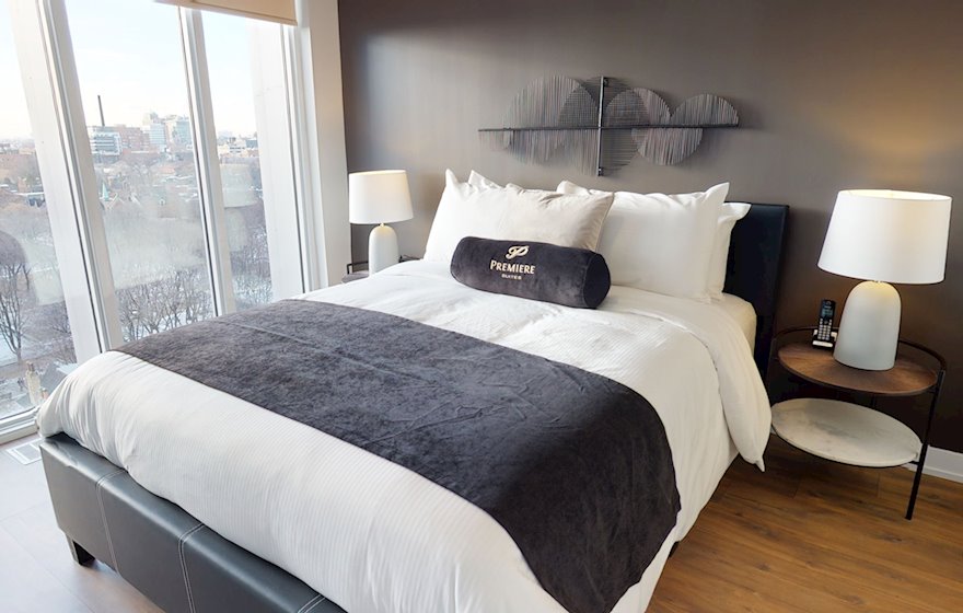 Third Bedroom Queen Mattress Fully Furnished Apartment Suite Downtown Toronto