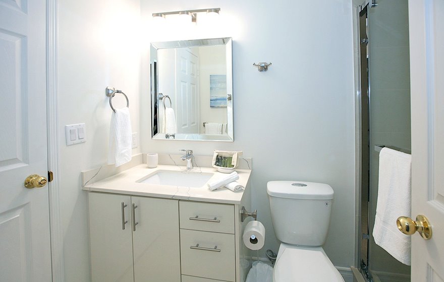 Master Bathroom Walk In Shower Fully Furnished Apartment Suite Scarborough