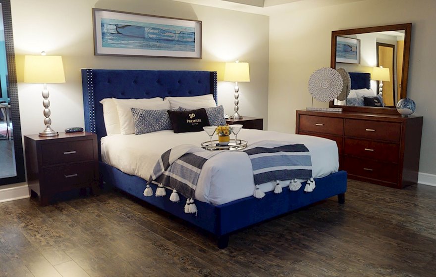 Bedroom Queen Mattress Fully Furnished Apartment Suite Bishop's Landing Halifax NS