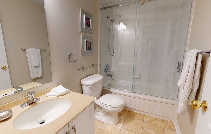 Master Bathroom Soaker Tub Fully Furnished Apartment Suite Kleinburg 12