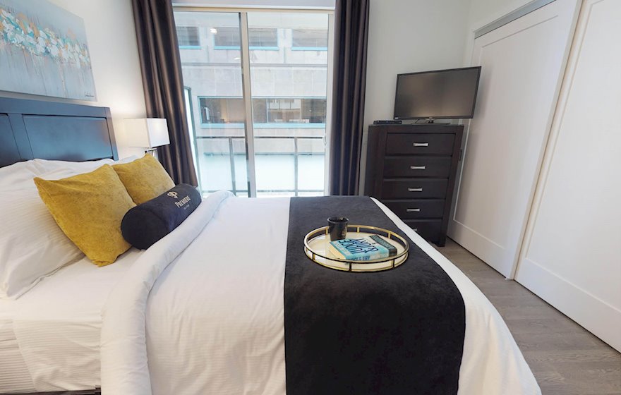 del Master Bedroom Fully Furnished Apartment Suite Halifax NS