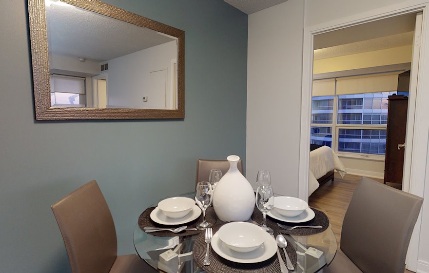 Dining Room Fully Furnished Apartment Suite Scarborough