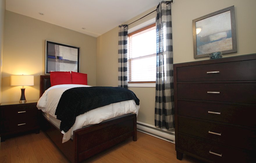 Second Bedroom Queen Mattress Fully Furnished Apartment Suite 42 LeMarchant Road St. John's NL