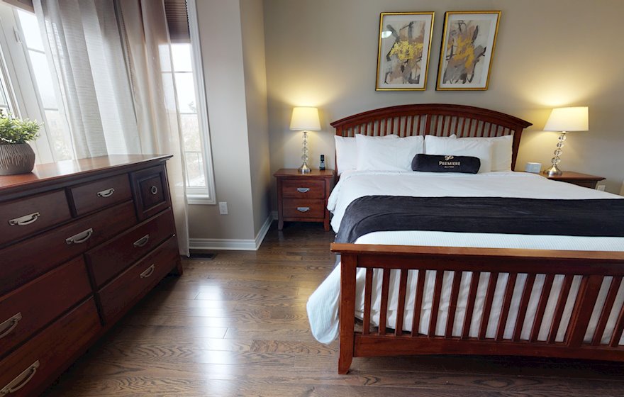 Master Bedroom King Mattress Fully Furnished Apartment Suite Brampton