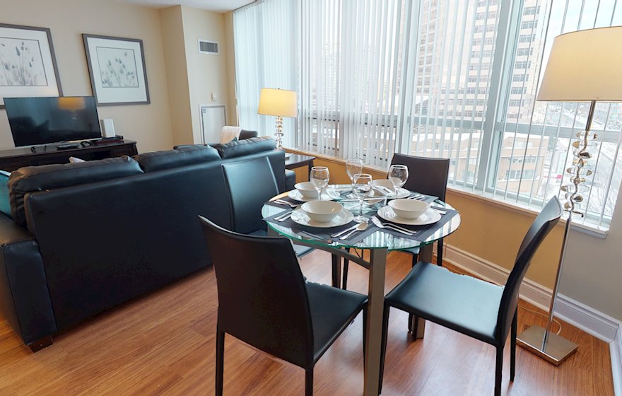 Dining Room Fully Furnished Apartment Suite North York
