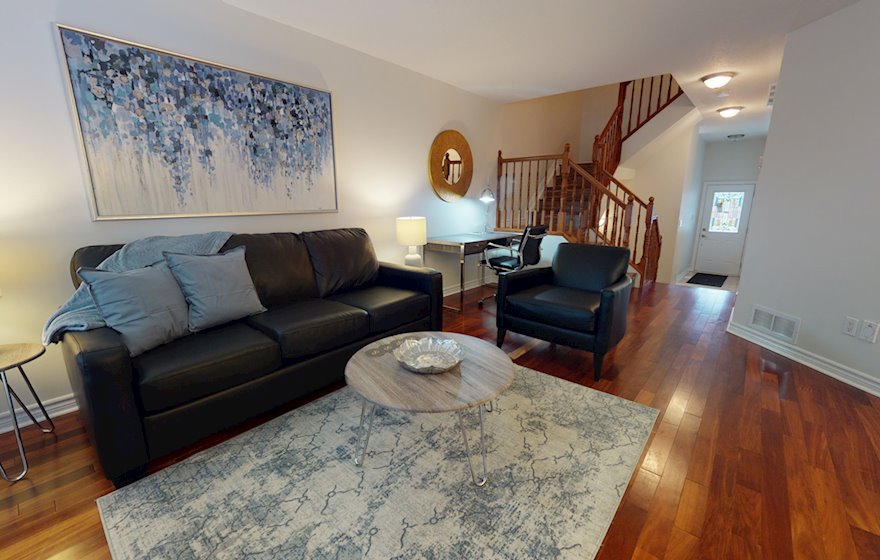 Living Room Free WiFi Fully Furnished Apartment Suite Ottawa