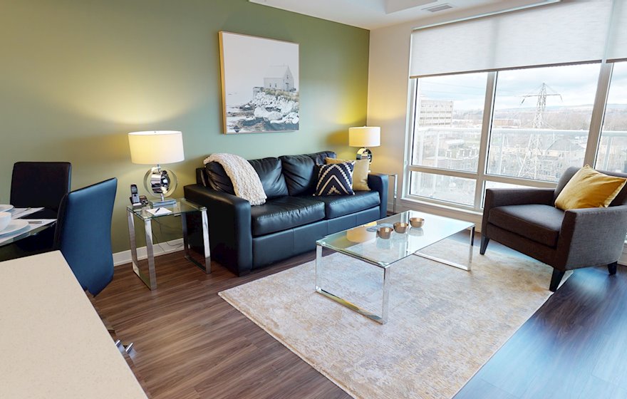 602 Living Room Free WiFi Fully Furnished Apartment Suite Ottawa