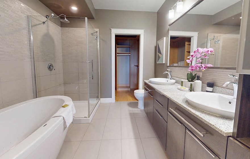 3 Primary Bathroom Soaker Tub Walk In Shower Moncton, NB