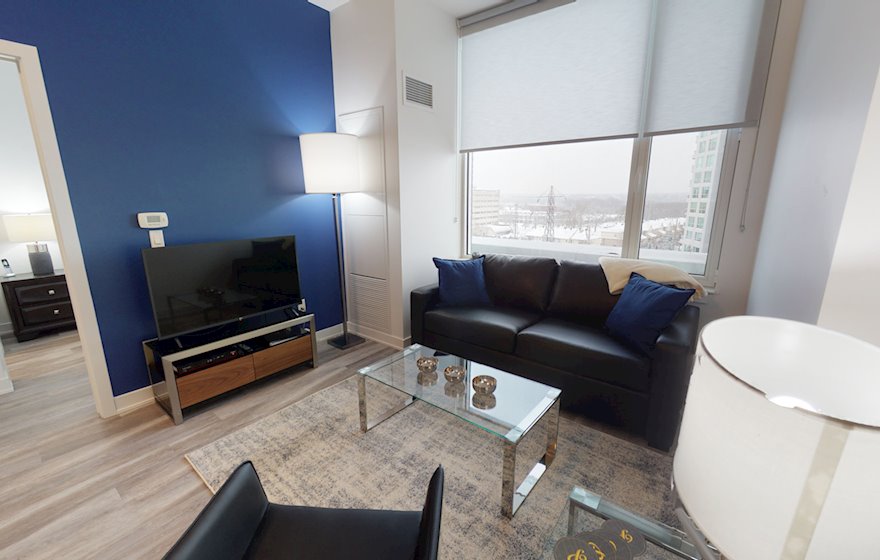 703 Living Room Free WiFi Fully Furnished Apartment Suite Ottawa