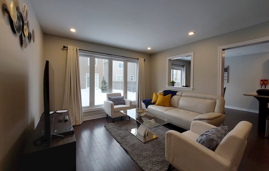 Living Room Free WiFi Fully Furnished Apartment Suite Barrhaven