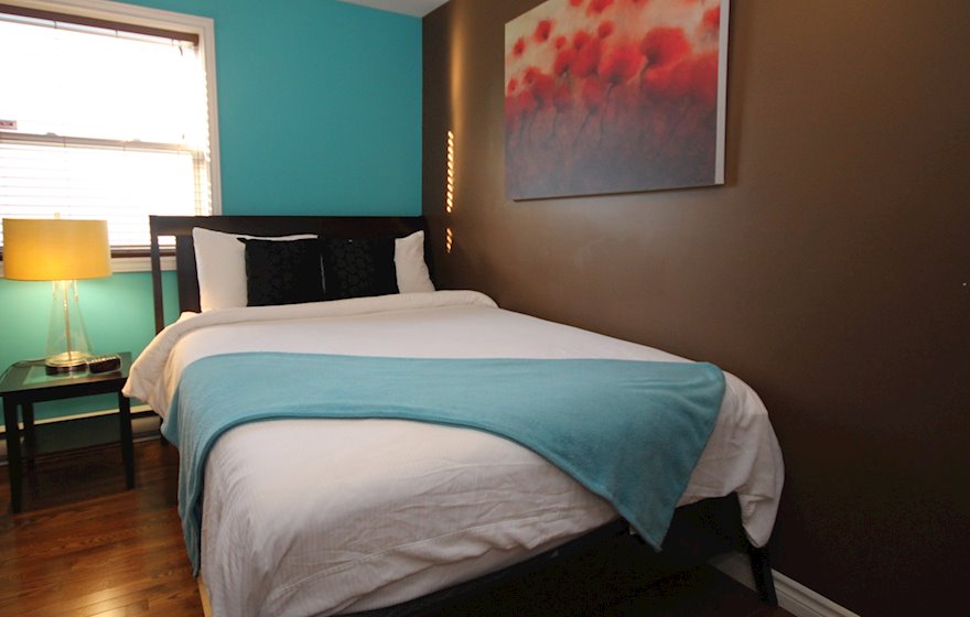 Second Bedroom Queen Mattress Fully Furnished Suite LeMarchant Road Town House St. John's, NL