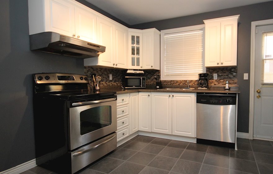 Kitchen Fully Equipped Five Appliances Stainless Steel LeMarchant Road Town House St. John's, NL