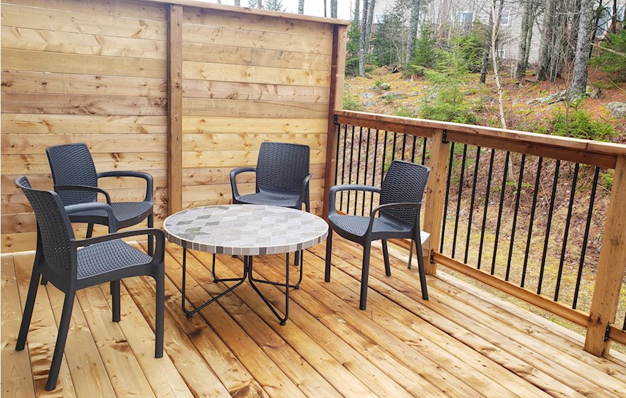 Outdoor Space Large Deck Entertaining Guests BBQ Rentals Bedford Nova Scotia