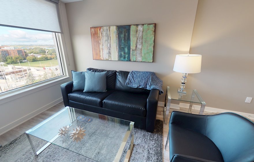 911 - Living Room Free WiFi Fully Furnished Apartment Suite Ottawa