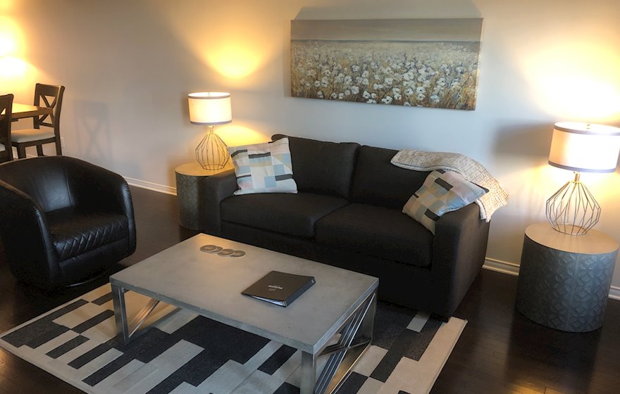 Living Room Free WiFi Fully Furnished Apartment Suite Orleans