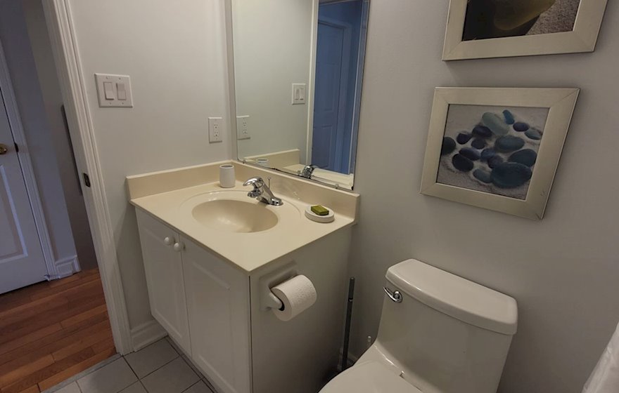 Second Bathroom 3 Piece Fully Furnished Apartment Suite Markham