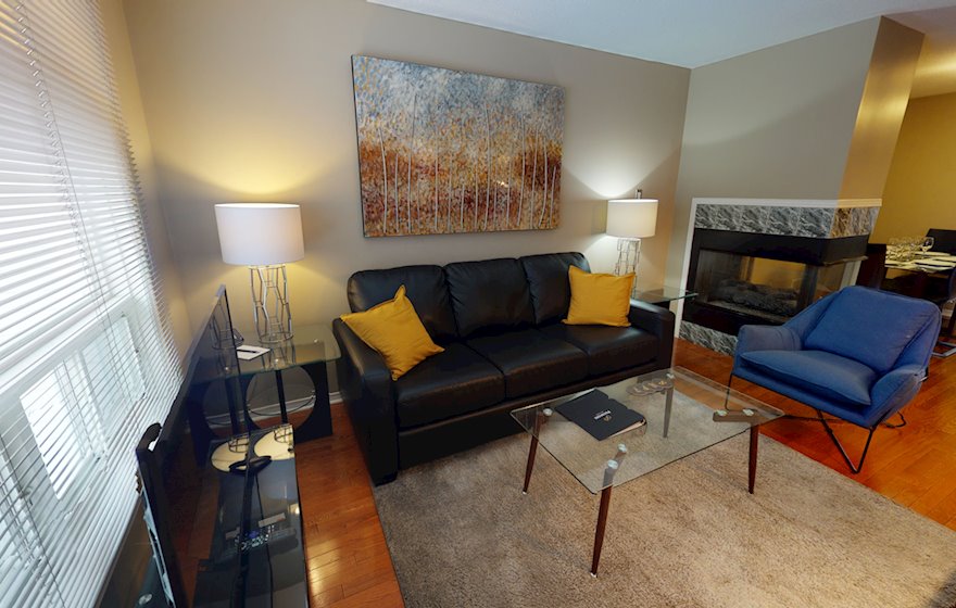 Living Room Free WiFi Fully Furnished Apartment Suite Ottawa