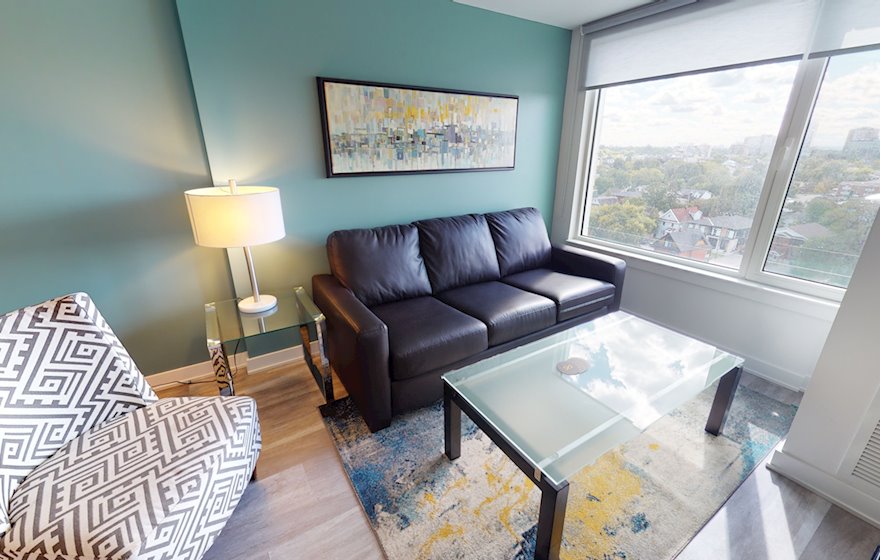 901 - Living Room Free WiFi Fully Furnished Apartment Suite Ottawa