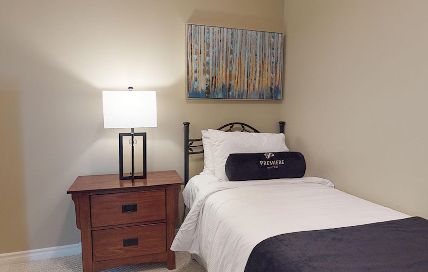 Second Bedroom Twin Mattress Fully Furnished Apartment Suite Burlington