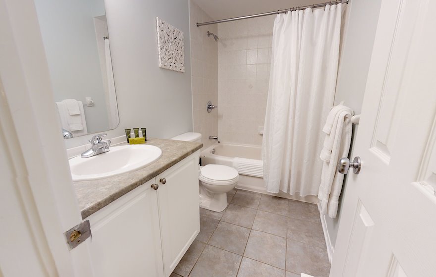 8 McPeake Second Bathroom 3 Piece Fully Furnished Apartment Suite Kanata