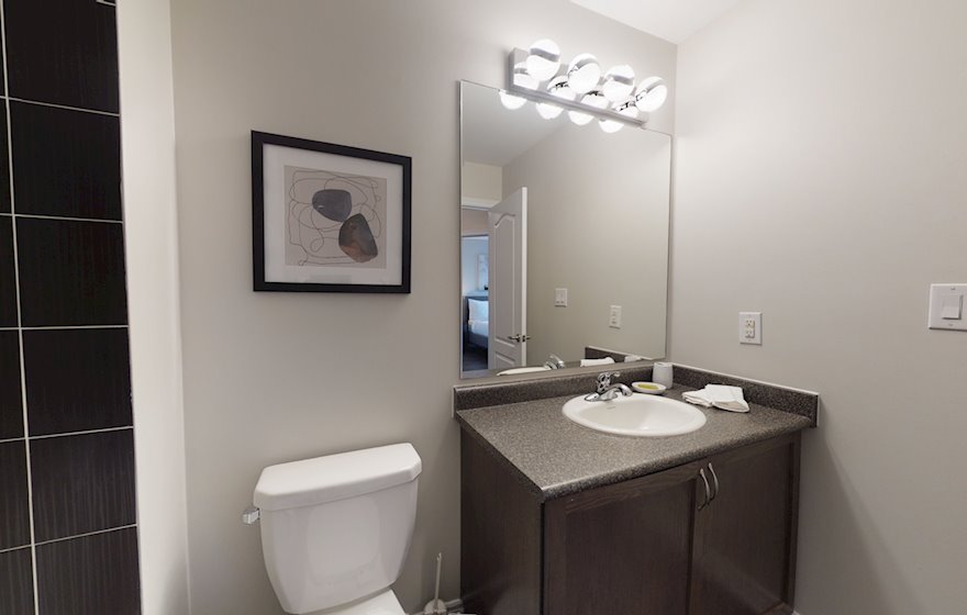 Bathroom Soaker Tub Fully Furnished Apartment Suite Oakville