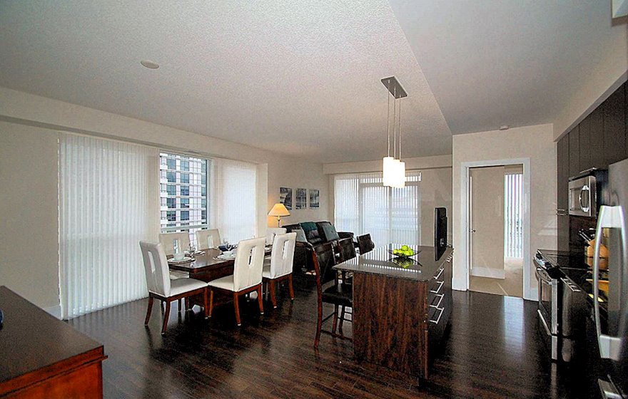 Dining Room Fully Furnished Apartment Suite Midtown Toronto