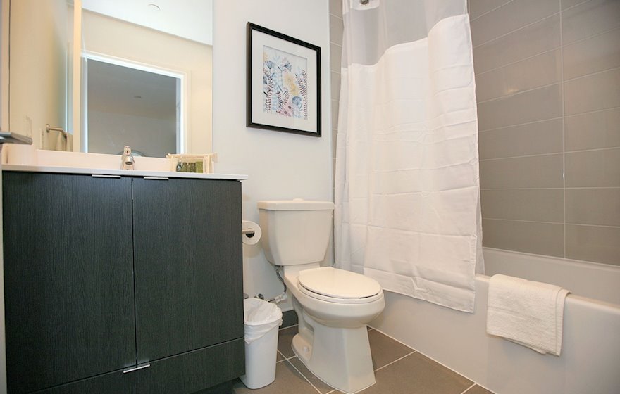 Bathroom 3 Piece Fully Furnished Apartment Suite North York